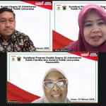 Koordinator Kemitraan Global FISIP Universitas Hasanuddin, Andi Ahmad Yani, M.Si., MPA., M.Sc., memaparkan secara komprehensif skema Magister Double Degree internasional dalam sosialisasi bersama BPSDM Sulawesi Barat, menegaskan komitmen FISIP Unhas membangun jejaring akademik global melalui kolaborasi strategis dengan Victoria University of Wellington, Selandia Baru, dan Rikkyo University, Jepang, guna memperkuat kapasitas kepemimpinan dan tata kelola pemerintahan daerah yang berdaya saing global.